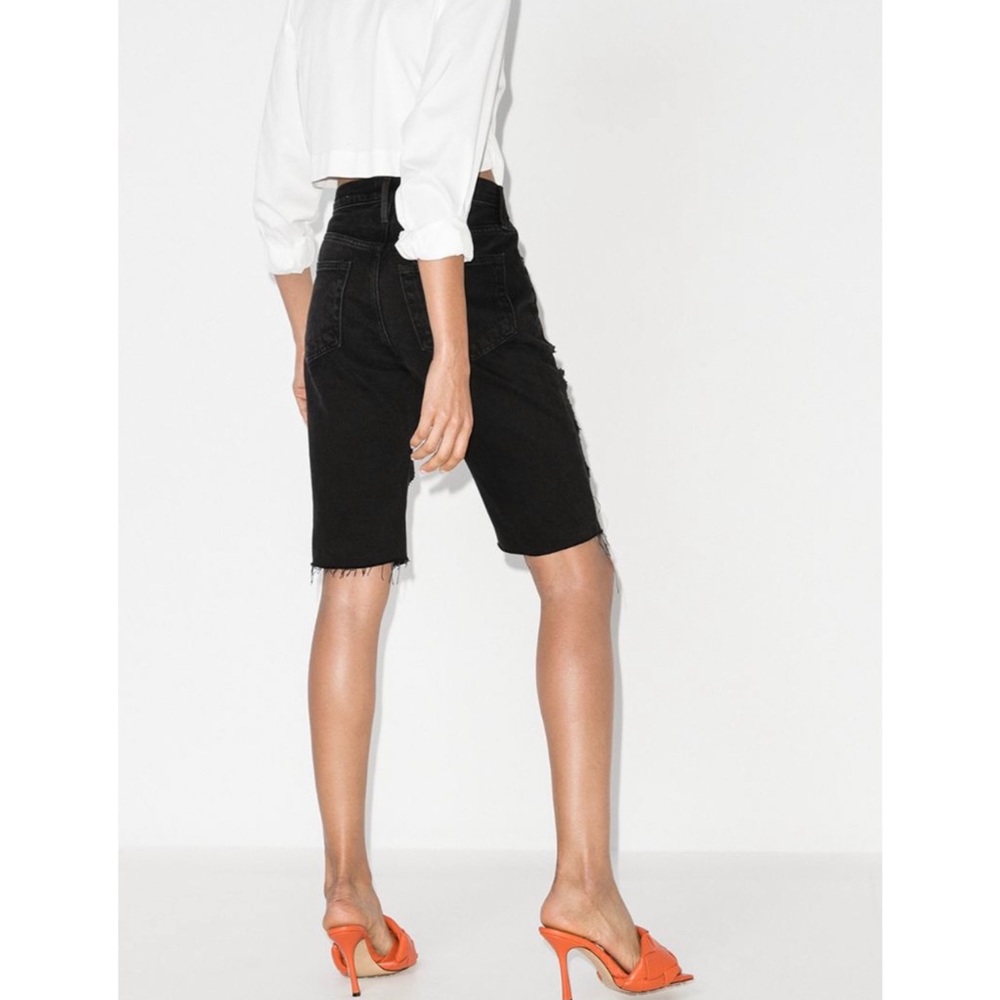 NWT ♠️ FRAME Le Vintage Shredded Bermuda Short - Picture 2 of 7